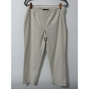 Lafayette 148 New York Womens Ivory Tan Dress Pants Capri Crop Size 4 Career